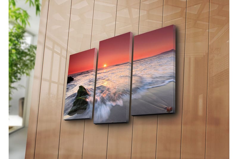 Koristeellinen Canvas Taulu (3 osaa) - Sisustustuotteet - Taulu & taide - Canvas-taulu