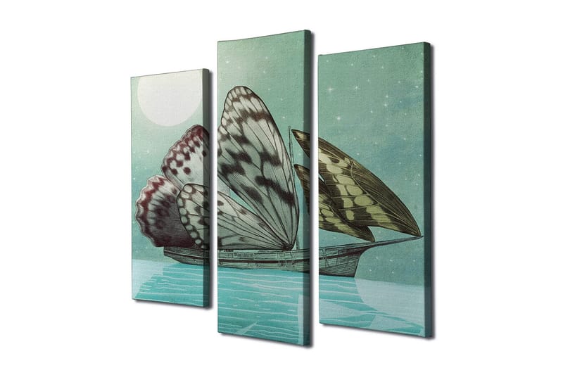 Koristeellinen Canvas Taulu (3 osaa) - Sisustustuotteet - Taulu & taide - Canvas-taulu