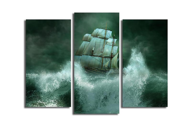 Koristeellinen Canvas Taulu (3 osaa) - Sisustustuotteet - Taulu & taide - Canvas-taulu