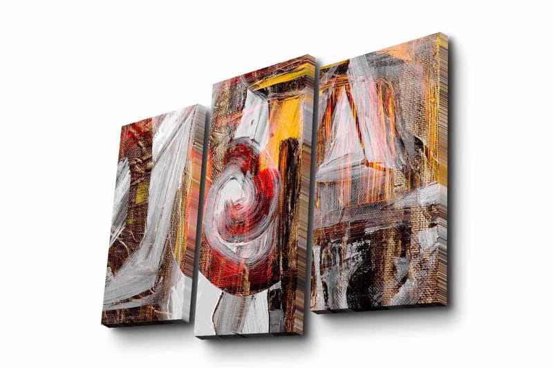 Koristeellinen Canvas Taulu (3 osaa) - Sisustustuotteet - Taulu & taide - Canvas-taulu