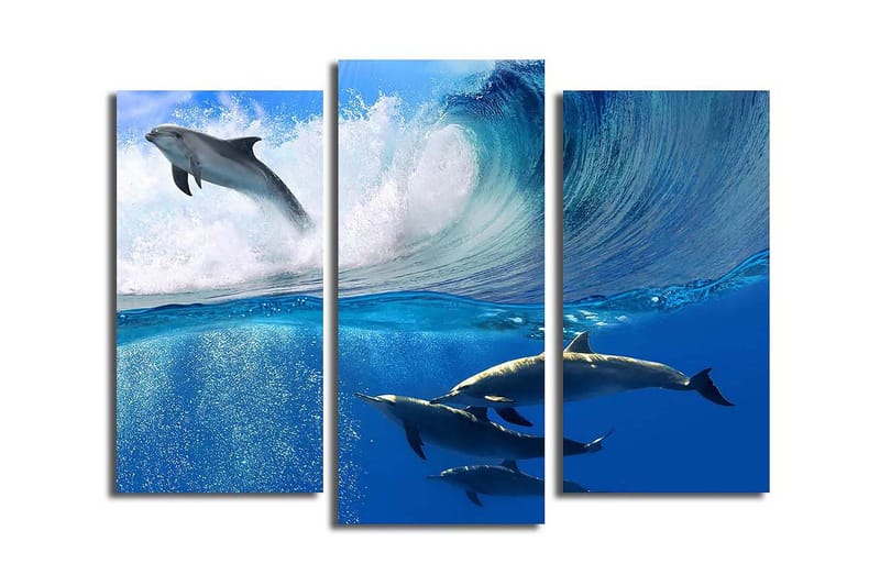 Koristeellinen Canvas Taulu (3 osaa) - Sisustustuotteet - Taulu & taide - Canvas-taulu