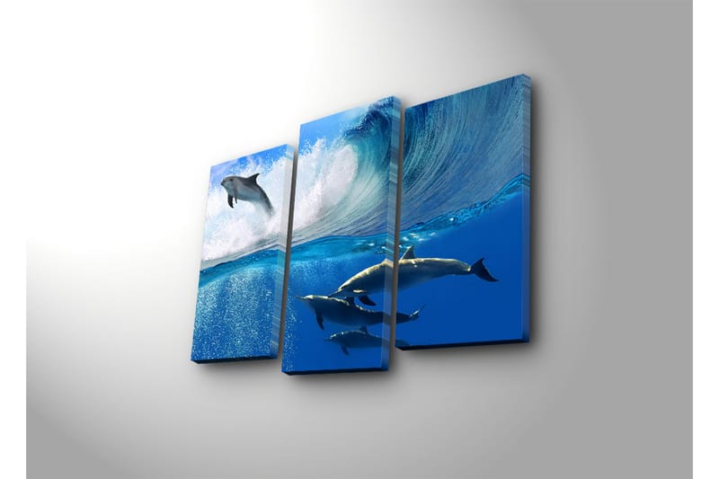 Koristeellinen Canvas Taulu (3 osaa) - Sisustustuotteet - Taulu & taide - Canvas-taulu