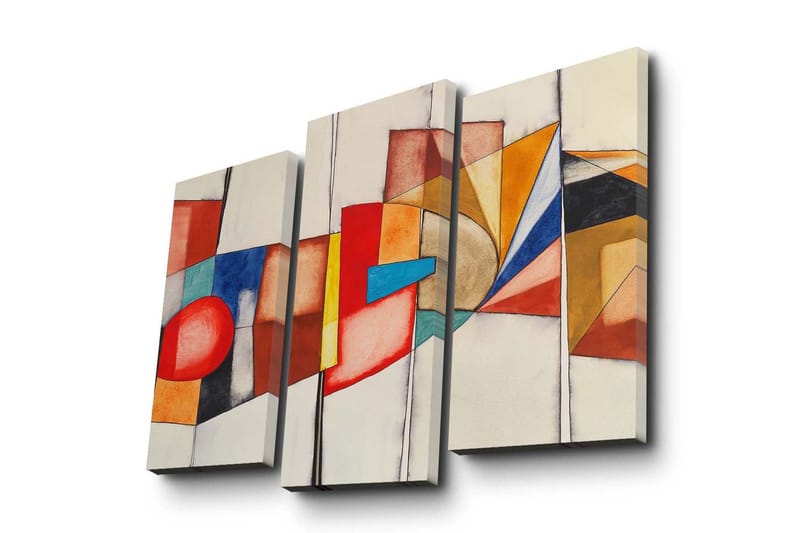 Koristeellinen Canvas Taulu (3 osaa) - Sisustustuotteet - Taulu & taide - Canvas-taulu