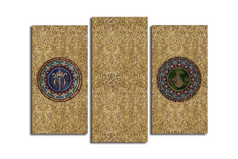 Koristeellinen Canvas Taulu (3 osaa) - Sisustustuotteet - Taulu & taide - Canvas-taulu