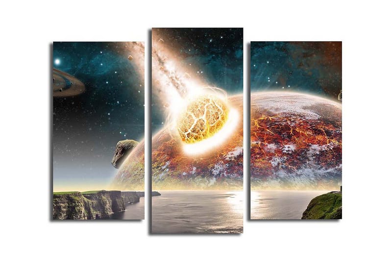 Koristeellinen Canvas Taulu (3 osaa) - Sisustustuotteet - Taulu & taide - Canvas-taulu