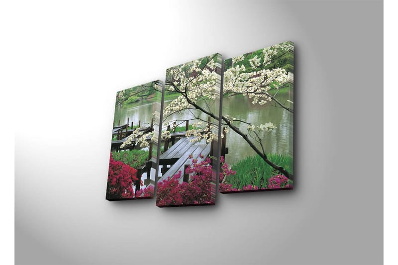 Koristeellinen Canvas Taulu (3 osaa) - Sisustustuotteet - Taulu & taide - Canvas-taulu