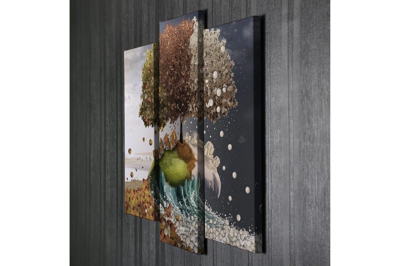 Koristeellinen Canvas Taulu (3 osaa) - Sisustustuotteet - Taulu & taide - Canvas-taulu