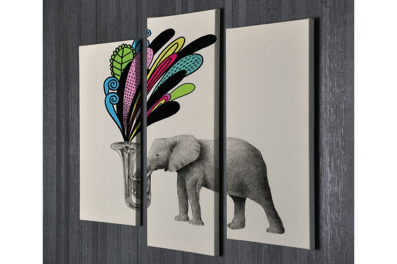 Koristeellinen Canvas Taulu (3 osaa) - Sisustustuotteet - Taulu & taide - Canvas-taulu