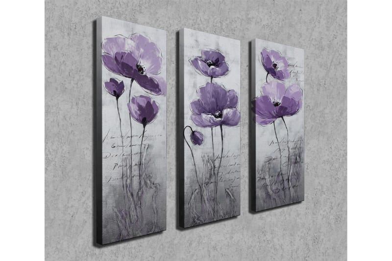 Koristeellinen Canvas Taulu (3 osaa) - Sisustustuotteet - Taulu & taide - Canvas-taulu