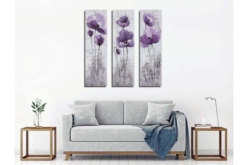 Koristeellinen Canvas Taulu (3 osaa) - Sisustustuotteet - Taulu & taide - Canvas-taulu