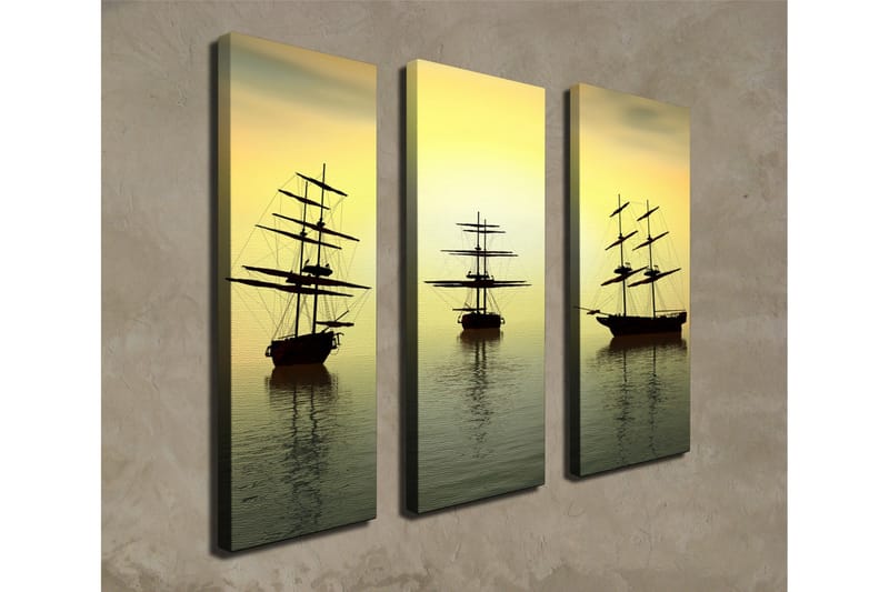 Koristeellinen Canvas Taulu (3 osaa) - Sisustustuotteet - Taulu & taide - Canvas-taulu