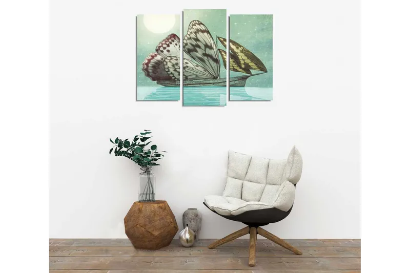 Koristeellinen Canvas Taulu (3 osaa) - Sisustustuotteet - Taulu & taide - Canvas-taulu