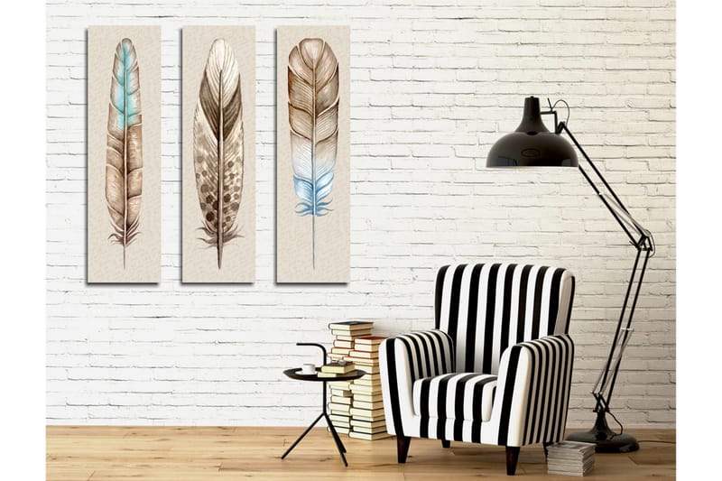 Koristeellinen Canvas Taulu (3 osaa) - Sisustustuotteet - Taulu & taide - Canvas-taulu