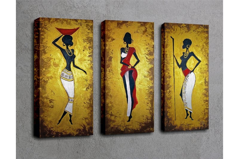 Koristeellinen Canvas Taulu (3 osaa) - Sisustustuotteet - Taulu & taide - Canvas-taulu