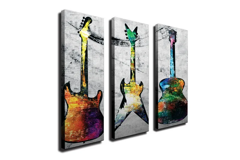 Koristeellinen Canvas Taulu (3 osaa) - Sisustustuotteet - Taulu & taide - Canvas-taulu