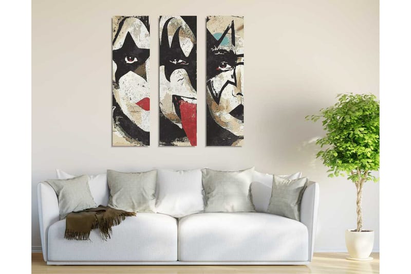 Koristeellinen Canvas Taulu (3 osaa) - Sisustustuotteet - Taulu & taide - Canvas-taulu