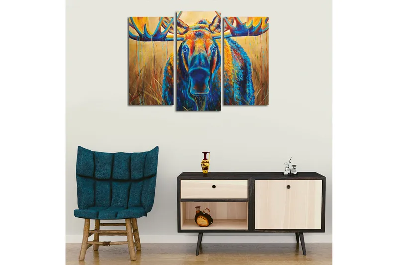 Koristeellinen Canvas Taulu (3 osaa) - Sisustustuotteet - Taulu & taide - Canvas-taulu