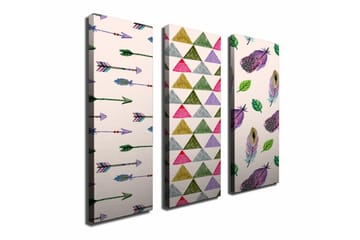 Koristeellinen Canvas Taulu (3 osaa) - Sisustustuotteet - Taulu & taide - Canvas-taulu