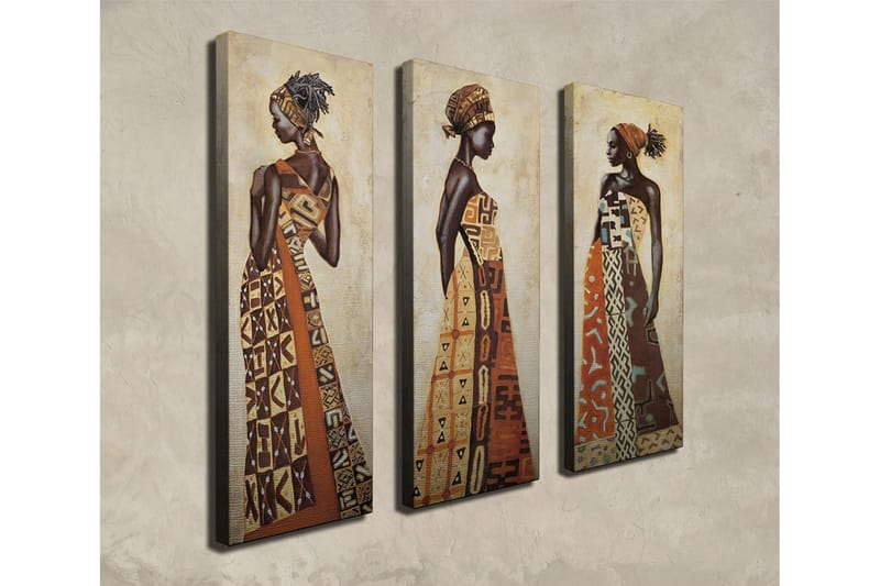 Koristeellinen Canvas Taulu (3 osaa) - Sisustustuotteet - Taulu & taide - Canvas-taulu