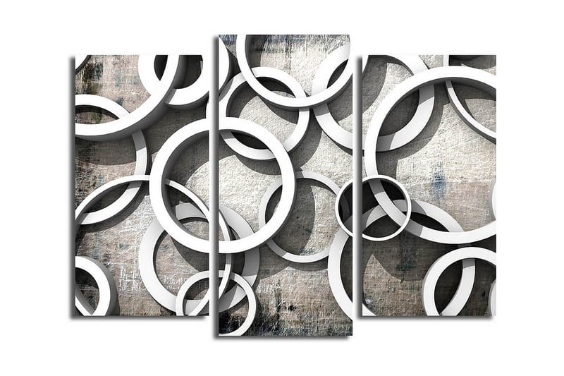 Koristeellinen Canvas Taulu (3 osaa) - Sisustustuotteet - Taulu & taide - Canvas-taulu