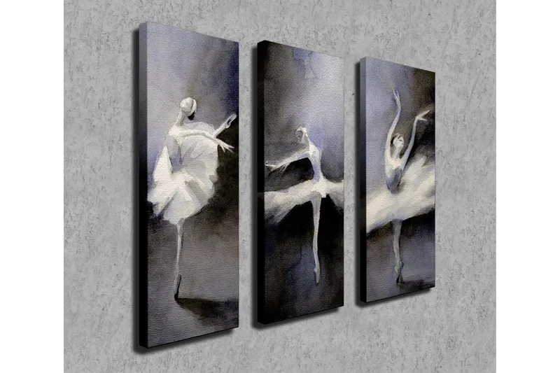 Koristeellinen Canvas Taulu (3 osaa) - Sisustustuotteet - Taulu & taide - Canvas-taulu