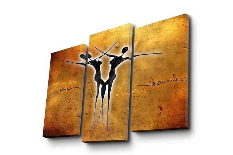 Koristeellinen Canvas Taulu (3 osaa) - Sisustustuotteet - Taulu & taide - Canvas-taulu