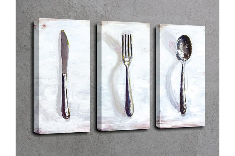 Koristeellinen Canvas Taulu (3 osaa) - Sisustustuotteet - Taulu & taide - Canvas-taulu