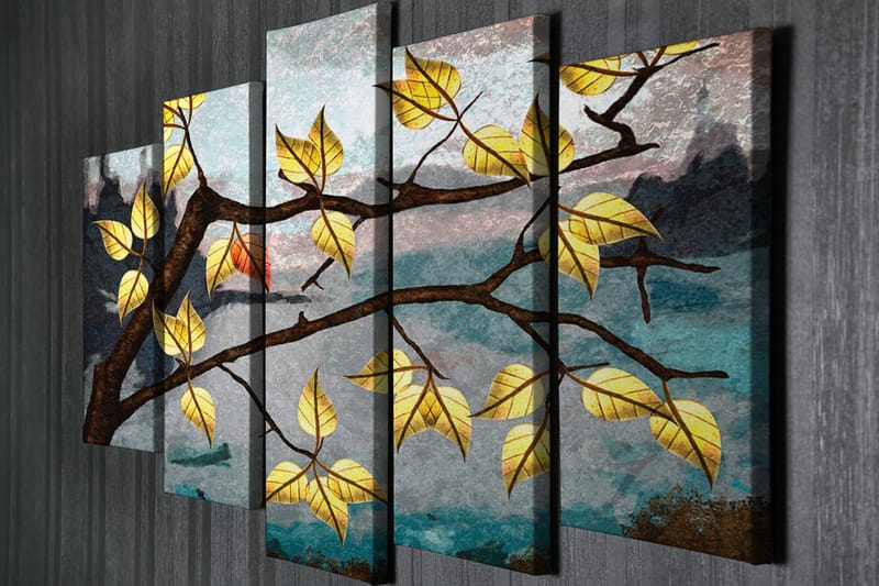 Koristeellinen Canvas Taulu (5 osaa) - Sisustustuotteet - Taulu & taide - Canvas-taulu