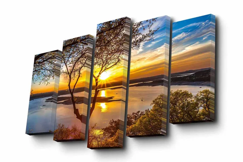 Koristeellinen Canvas Taulu (5 osaa) - Sisustustuotteet - Taulu & taide - Canvas-taulu