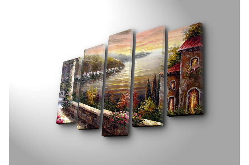 Koristeellinen Canvas Taulu (5 osaa) - Sisustustuotteet - Taulu & taide - Canvas-taulu