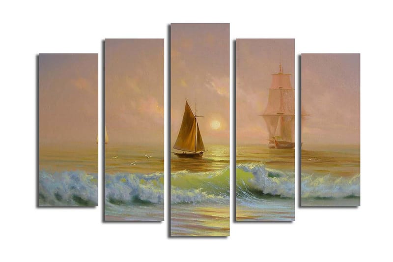Koristeellinen Canvas Taulu (5 osaa) - Sisustustuotteet - Taulu & taide - Canvas-taulu