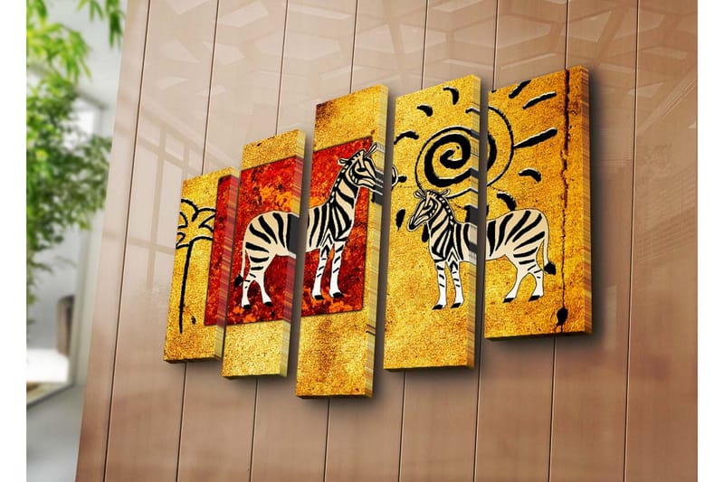 Koristeellinen Canvas Taulu (5 osaa) - Sisustustuotteet - Taulu & taide - Canvas-taulu
