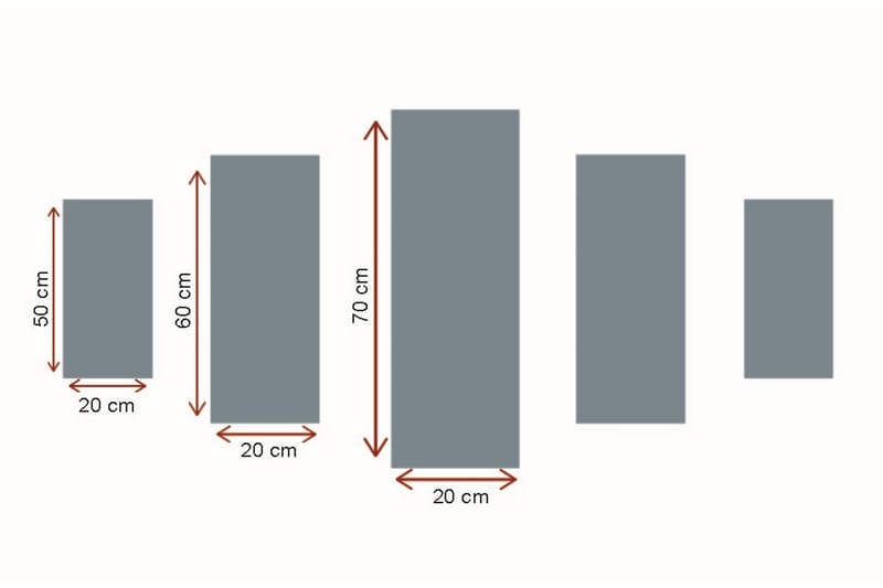 Koristeellinen Canvas Taulu (5 osaa) - Canvas-taulu - Seinäkoristeet
