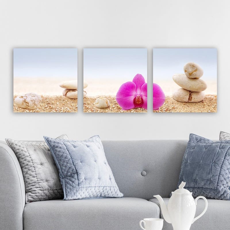 Koristeellinen Canvastaulu 3-os 30x30 cm, Monivärinen