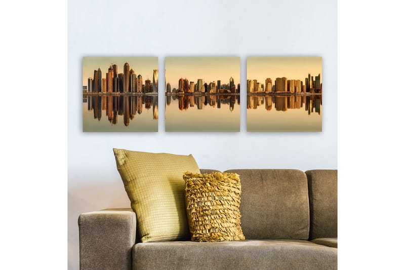 Koristeellinen Canvastaulu 3-os 30x30 cm, Monivärinen