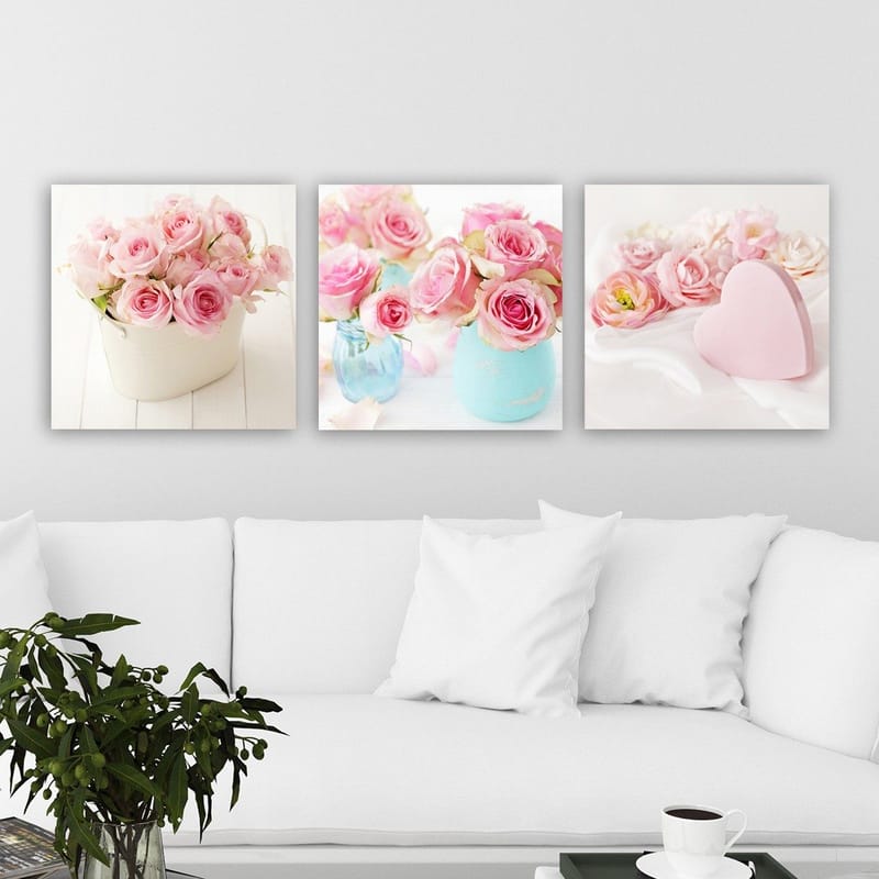 Koristeellinen Canvastaulu 3-os 30x30 cm - Monivärinen - Sisustustuotteet - Taulu & taide - Canvas-taulu