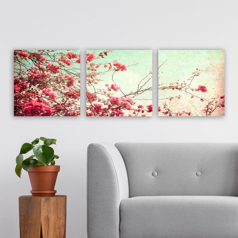 Koristeellinen Canvastaulu 3-os 30x30 cm - Monivärinen - Sisustustuotteet - Taulu & taide - Canvas-taulu