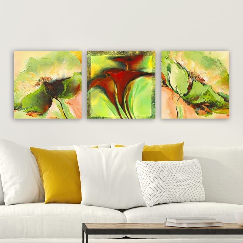 Koristeellinen Canvastaulu 3-os 30x30 cm - Monivärinen - Sisustustuotteet - Taulu & taide - Canvas-taulu