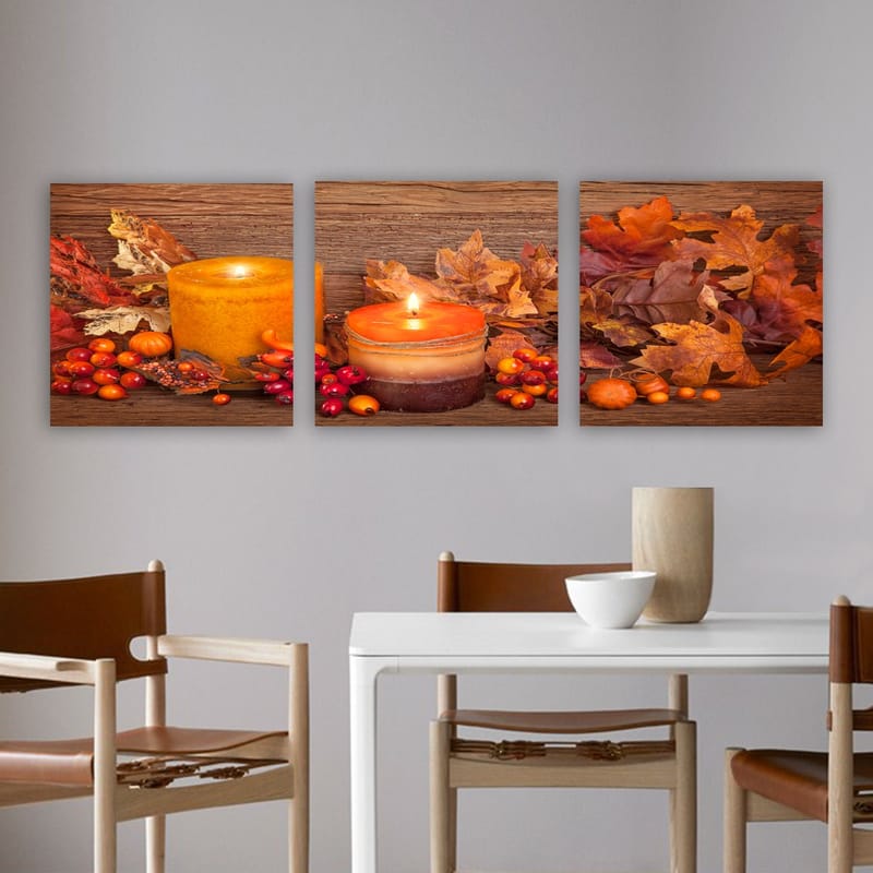 Koristeellinen Canvastaulu 3-os 30x30 cm - Monivärinen - Sisustustuotteet - Taulu & taide - Canvas-taulu