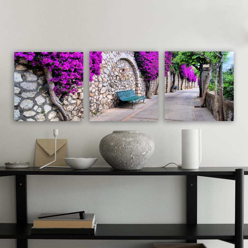 Koristeellinen Canvastaulu 3-os 30x30 cm - Monivärinen - Sisustustuotteet - Taulu & taide - Canvas-taulu