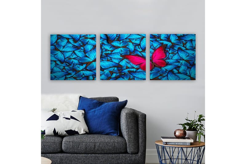 Koristeellinen Canvastaulu 3-os 30x30 cm - Monivärinen - Sisustustuotteet - Taulu & taide - Canvas-taulu