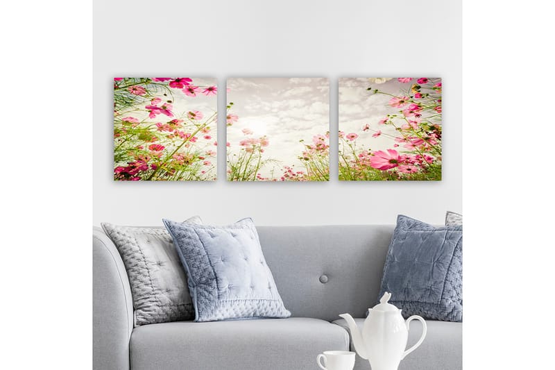 Koristeellinen Canvastaulu 3-os 30x30 cm - Monivärinen - Sisustustuotteet - Taulu & taide - Canvas-taulu