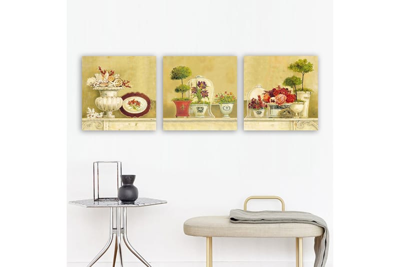 Koristeellinen Canvastaulu 3-os 30x30 cm - Monivärinen - Sisustustuotteet - Taulu & taide - Canvas-taulu
