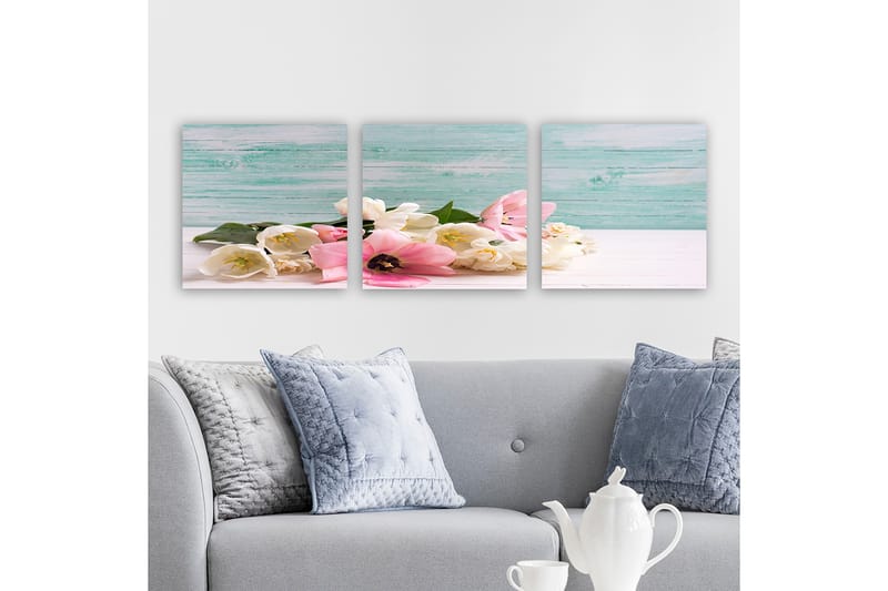Koristeellinen Canvastaulu 3-os 30x30 cm - Monivärinen - Sisustustuotteet - Taulu & taide - Canvas-taulu