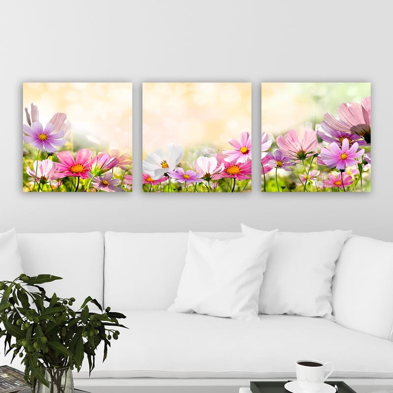Koristeellinen Canvastaulu 3-os 30x30 cm - Monivärinen - Sisustustuotteet - Taulu & taide - Canvas-taulu