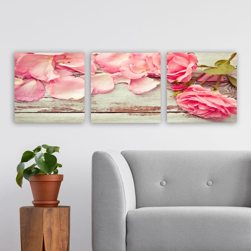 Koristeellinen Canvastaulu 3-os 30x30 cm - Monivärinen - Sisustustuotteet - Taulu & taide - Canvas-taulu