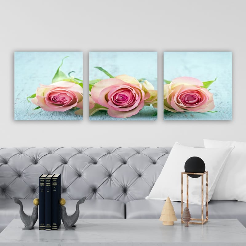 Koristeellinen Canvastaulu 3-os 30x30 cm - Monivärinen - Sisustustuotteet - Taulu & taide - Canvas-taulu
