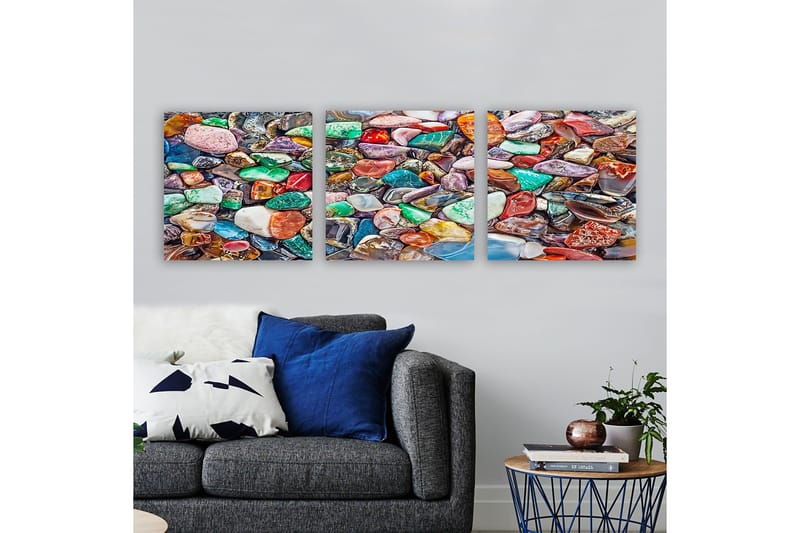 Koristeellinen Canvastaulu 3-os 30x30 cm - Monivärinen - Sisustustuotteet - Taulu & taide - Canvas-taulu