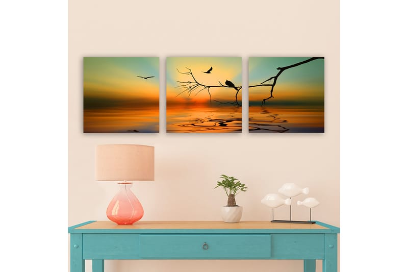 Koristeellinen Canvastaulu 3-os 30x30 cm - Monivärinen - Sisustustuotteet - Taulu & taide - Canvas-taulu