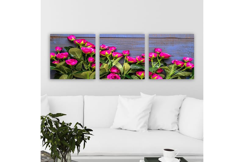 Koristeellinen Canvastaulu 3-os 30x30 cm - Monivärinen - Sisustustuotteet - Taulu & taide - Canvas-taulu